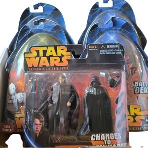 5 piece lot Star Wars Action Figures Revenge of the Sith ,Changes to Darth Vader